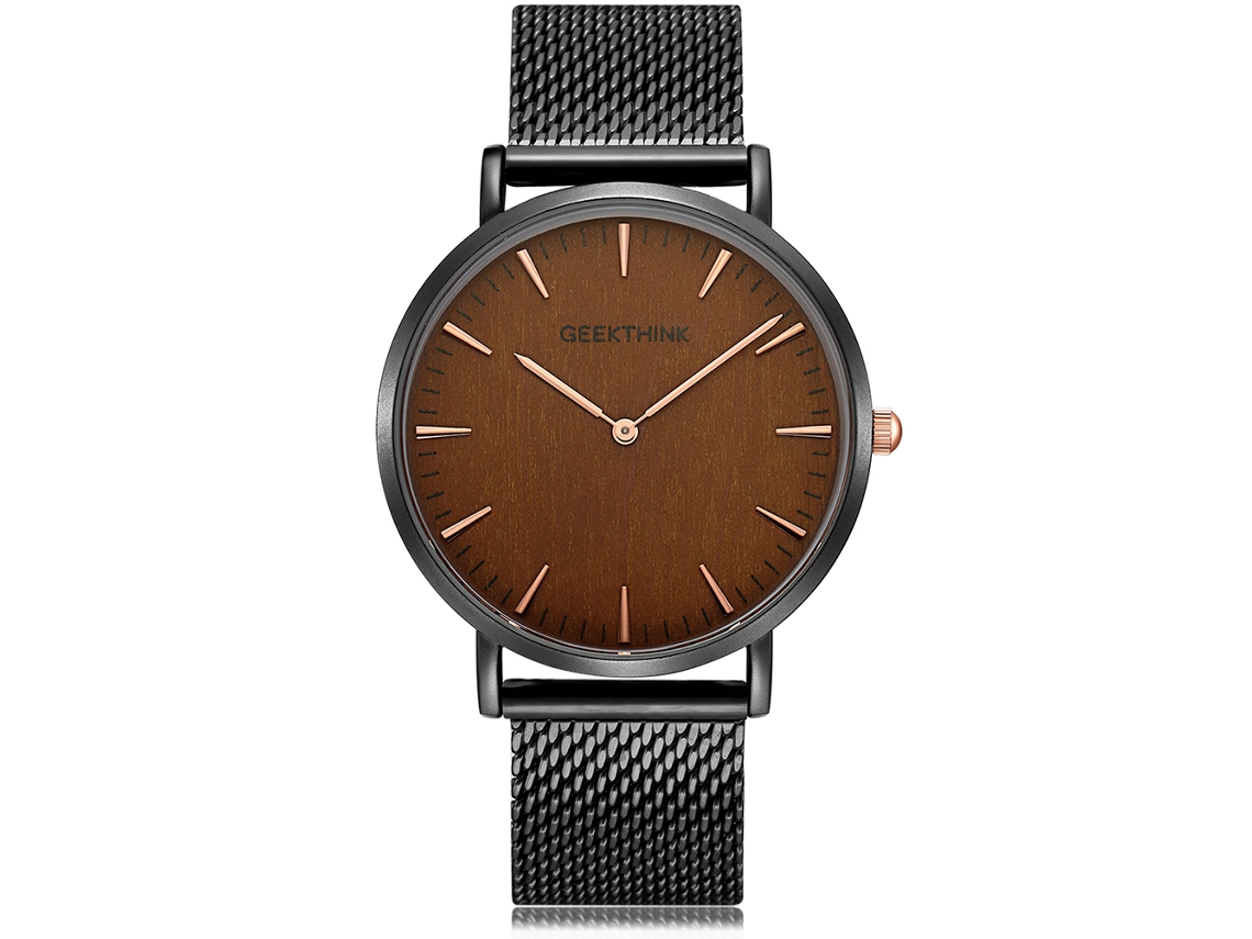 Reloj De Cuarzo Para Hombre Con Brazalete De Malla De Acero, 3 Atm, De Lujo Y Estilo Ejecutivo.