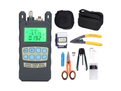 Kit De Herramientas Ópticas Ftth Con Medidor De Potencia, Cortador, Pelacables Y Alicates Miller.