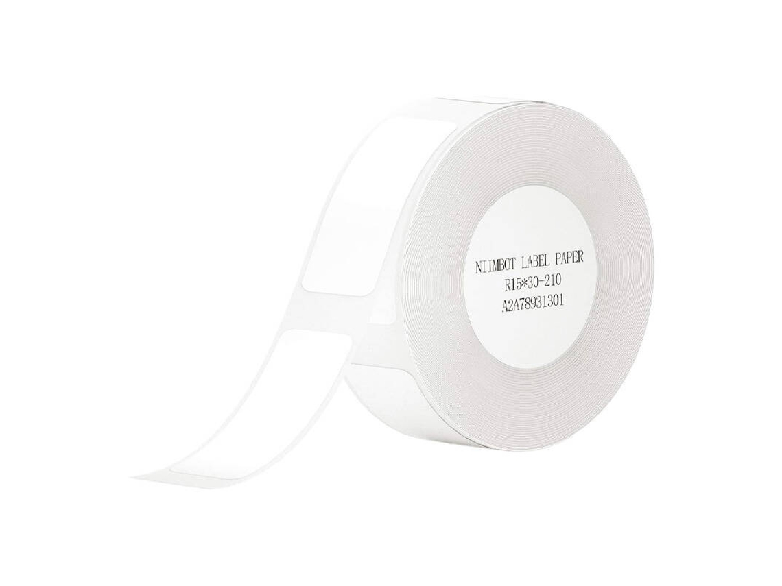 Pegatinas térmicas Niimbot 15x30mm para impresoras 210 piezas blancas para
