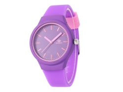 Reloj De Pulsera Unisex Informal De Cuarzo Con Correa De Silicona - Regalo De Moda - Morado