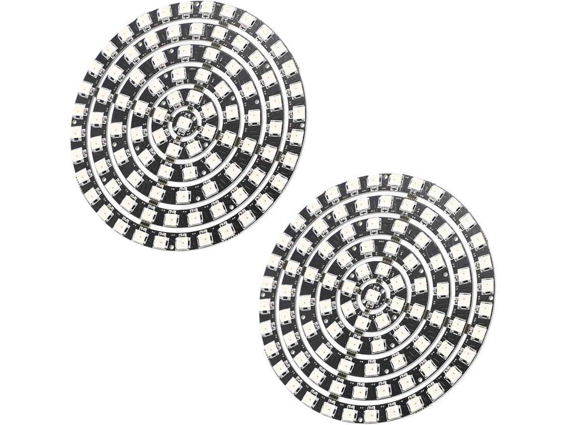 Ws2812 Sk6812 Paquete De 2 Anillos Led 5050 Dc5v 93 Bits Radio 110 Mm