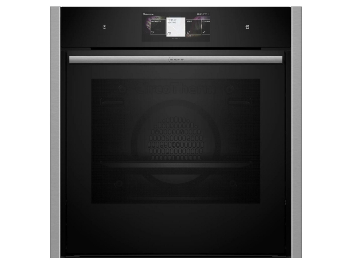 Horno combinado de vapor integrado 71l 60cm a ecoclean negro B64FT33N0 - NEFF