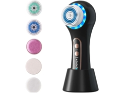 Cepillo de limpieza facial recargable, resistente al agua IPX7, con 5 cabezales y cepillo eléctrico giratorio para Yizhood.