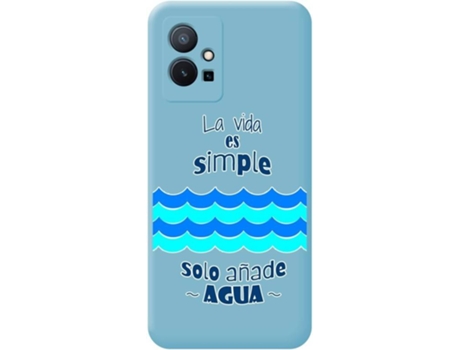 Carcasa para Vivo Y55 5G TUMUNDOSMARTPHONE Silicona Líquida Dibujos Azul