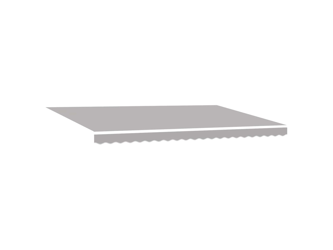 Toldo retráctil gris claro de 500x300x165 cm, de tela y metal, MAISON EXCLUSIVE