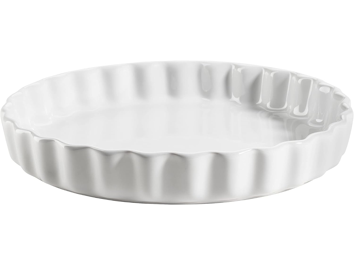 Molde De Cerámica Para Tarta, 27 Cm, Blanco