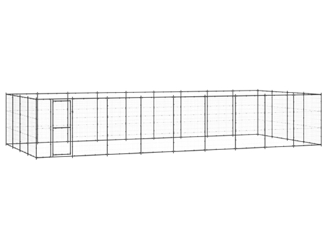 vidaXL Perrera de exterior de acero 43,56 m²