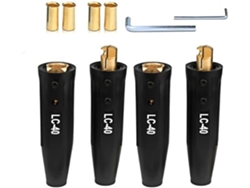 Juego De Conectores Rápidos Lc-40 Para Cables De Soldadura Macho Y Hembra