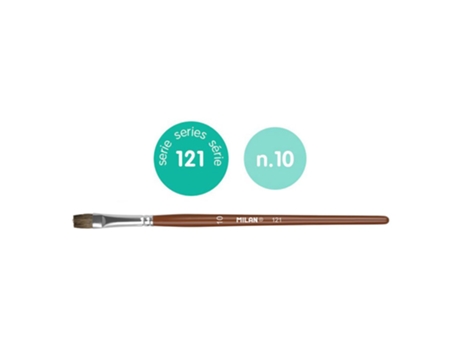 Pincel Escolar Plano S Serie 121 Não. 10 Castanhomilan