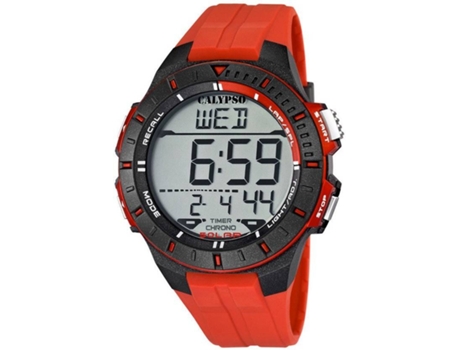 Reloj Digital CALYPSO Hombre (Goma - Rojo)