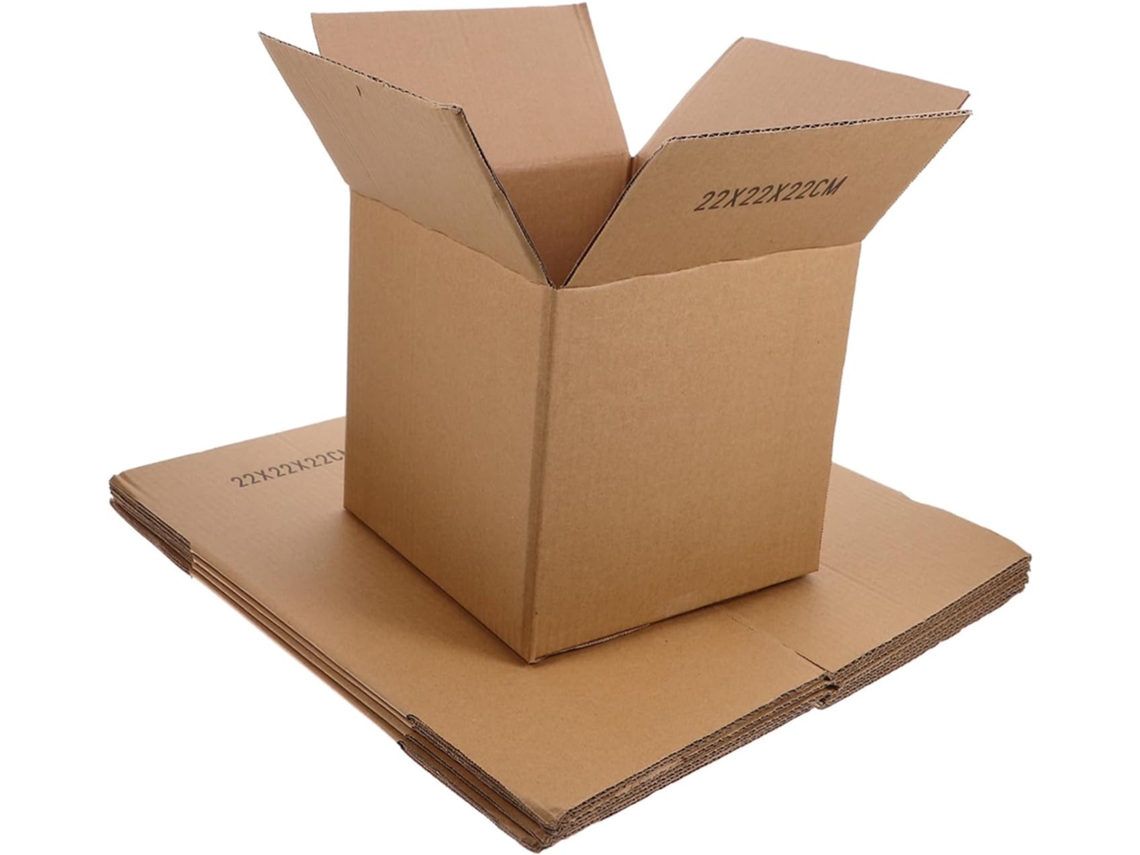 Juego De 5 Cajas De Envío Cuadradas Resistentes, Cajas De Cartón De Triple Capa Para Mudanzas.