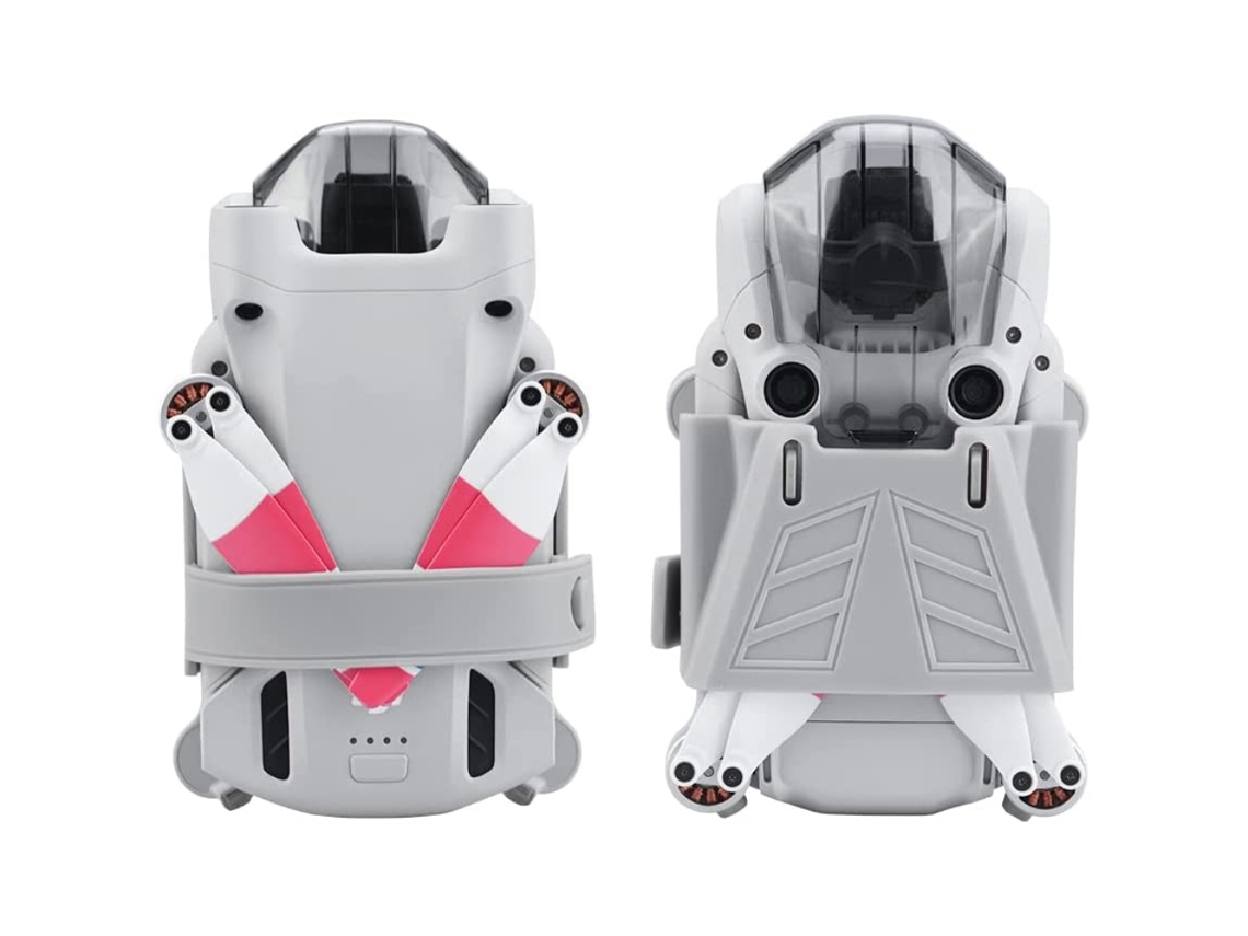 Suporte De Hélice Para Drone Dji Mini 3 Pro Stabilizador Protetor Blade Guard Tpu Cinza/vermelho