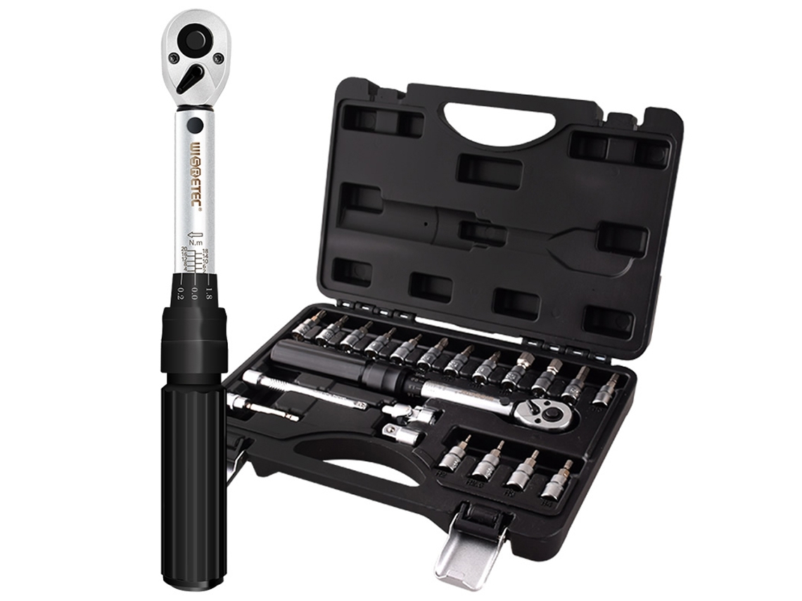 Kit De Herramientas 21 En 1 Con Llave Dinamométrica De Alta Precisión Para Reparaciones De Bicicletas Y Motocicletas.