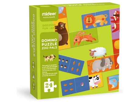 Jogo de Mesa MIDEER Domino Puzzle Zoo Pals (3 Anos)