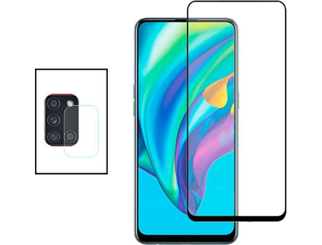 Kit Protector de Cámara Trasera Samsung A21s PHONECARE y Cristal Templado 5D Full Cover