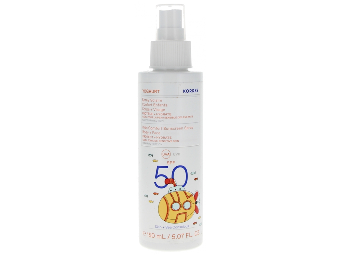 KORRES Yoghurt Sun Comfort Spray para Niños Cuerpo Y Cara Spf50 150 Ml