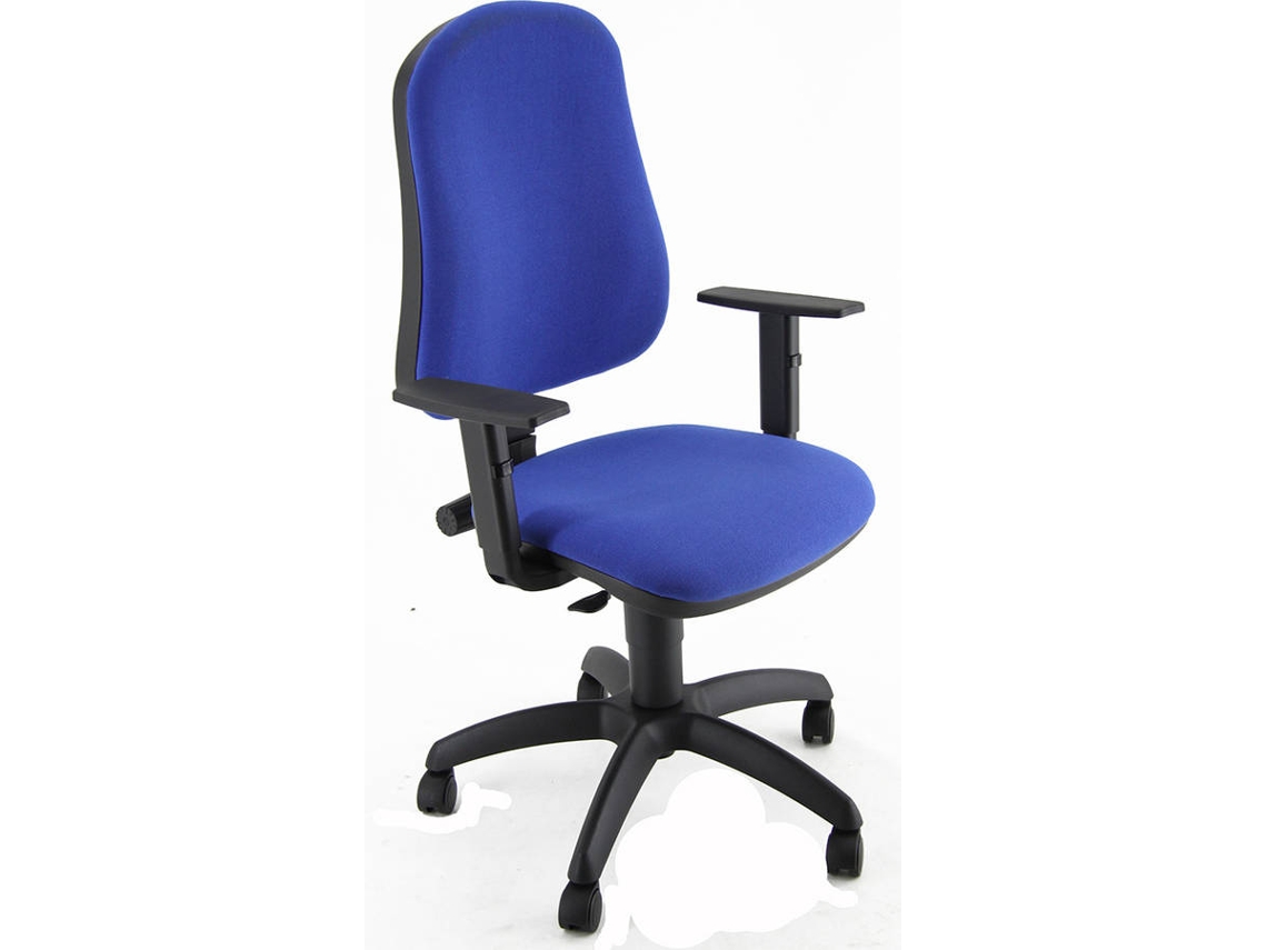 Silla de Escritorio Operativa UNIST Simpel Brazos ajustables (Azul - Tapizada)