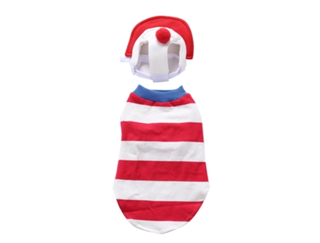 Ropa para perros a rayas rojas y blancas, vacaciones, Halloween, Navidad, ropa para mascotas, suave y cómoda
