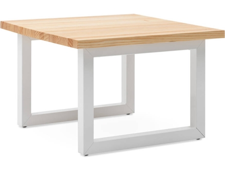 Mesa Auxiliar BOX FURNITURE 73 Icub Blanco (Madera, Metal - 60x60x53 cm)