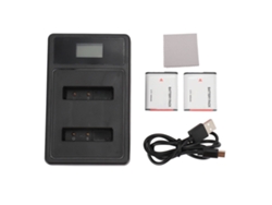 Batería De Repuesto De 1400 Mah Y 3,7 V Con Cargador Lcd Para Cámaras Np Bg1 Fg1 Cybershot Dsc Hx5v Hx9v W30 W35 W50