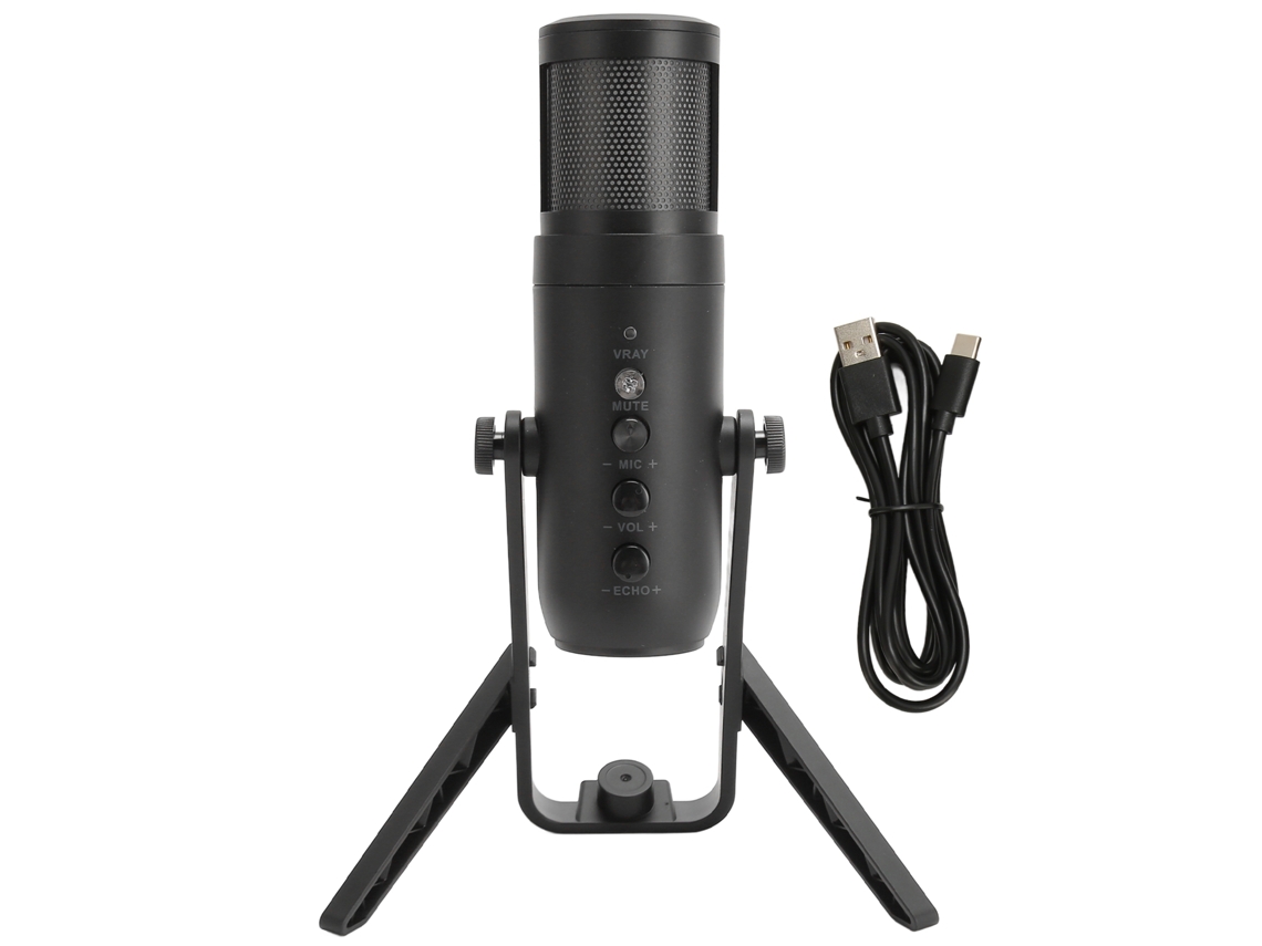 Microfone Usb Para Gaming Com Redução De Ruído E Iluminação Rgb Para Pc Ps5 Gravação E Podcast