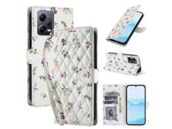 25-26 Flower Pattern Buckle Leather Phone Case With Lanyard