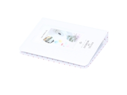 Caja De Almacenamiento Para Tarjetas Fotográficas De 3 Pulgadas Con 64 Bolsillos Álbum Mini Para Fujifilm Instax Mini 9 Blanco
