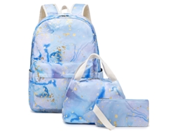 Conjunto de tres piezas para mochila azul claro