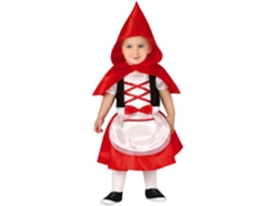 Disfraz de Bebé DISFRAZZES Caperucita Blanco Y Rojo (Talla: 6 a 12 meses)