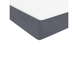 Maison Exclusive - Cama Box Spring Con Colchón Terciopelo Gris Oscuro 160x210 Cm