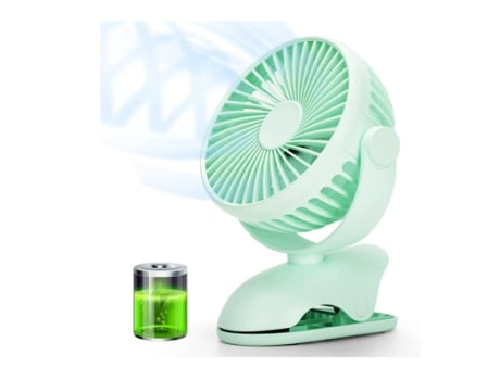 Ventilador para cochecito Mini ventilador 3600 Mah Ventiladores de escritorio portátiles recargables Ventiladores de mesa personales con rotación B...