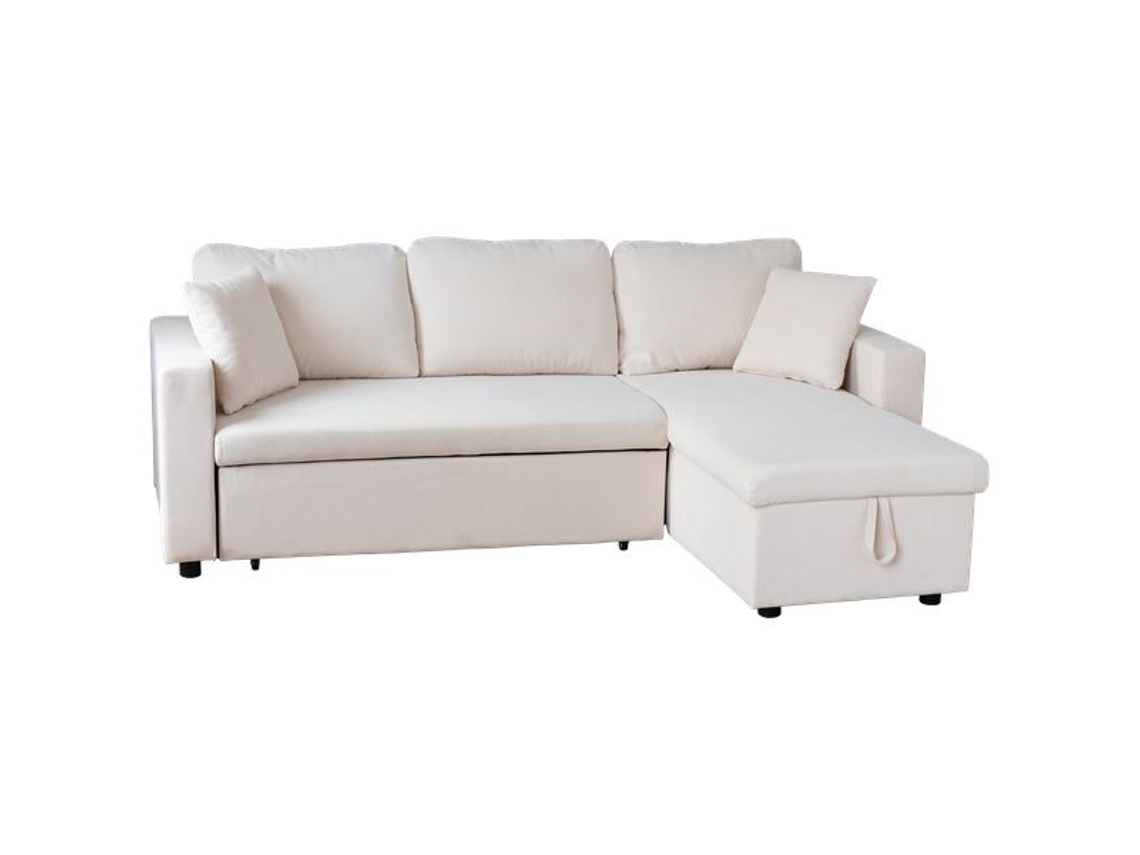 Sofá rinconera CLARK 3 plazas pana beige
