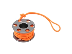 Danu2026-reel Para Dedo De Buceo Scuba Mini Spool De Aluminio Con Línea Nylon Luminosa Para Exploración Submarina Gris