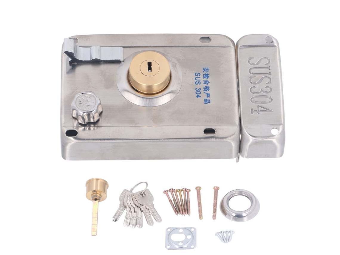 Cerradura Exterior Con Llaves, Acero Inoxidable 304, Antirrobo, Para Puerta Principal, Seguridad Residencial.