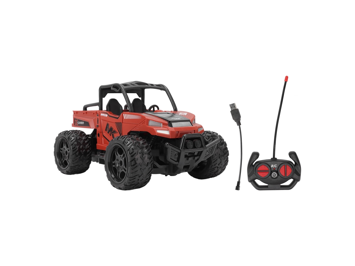 Coche Teledirigido A Escala 1/16 De 2,4 Ghz Con Efectos De Sonido Y Luces Para Niños De 3 Años En Adelante - Naranja-rojo