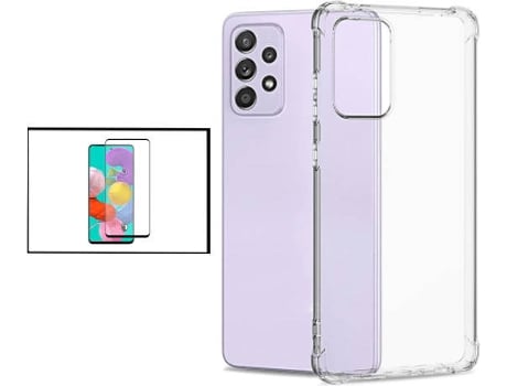 Kit Funda SuperProtect Anti-Shock y Película de Cristal Templado 5D Full Cover Samsung Galaxy A52s 5G PHONECARE Transparente