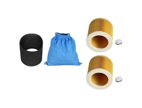 Bolsas de filtro textil, filtro de espuma húmedo y seco para Karcher Mv1/Wd1/Wd2/Wd3, bolsa de filtro para aspiradora, piezas de aspiradora