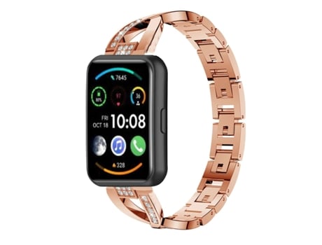 Correa Pulsera Acero Luxury para Huawei Watch Fit 2 Rosa Dorado
