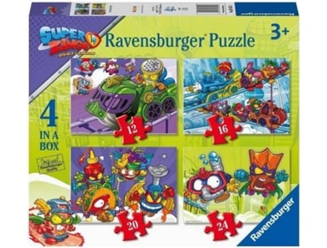 Puzzle 4 In box ravensburger iberica superzings edad 3 años 72