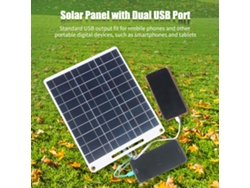 Panel solar (2 puertos USB, carga de teléfono celular)