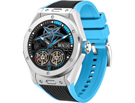 Smartwatch CHRONUS Rastreador de frecuencia cardíaca y Sueño Impermeable IP68 para iPhone y Android Plata