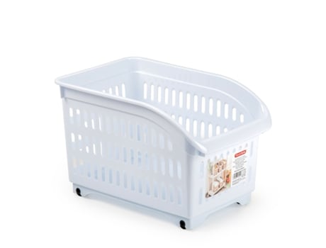 Cesta Organizadora con Ruedas Nº 2 Ideal Armarios Blanco