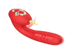 Vibrador rosa para estimulación del clítoris y la vagina, juguete sexual para adultos, para mujeres solas o en pareja, color rojo Facpoet