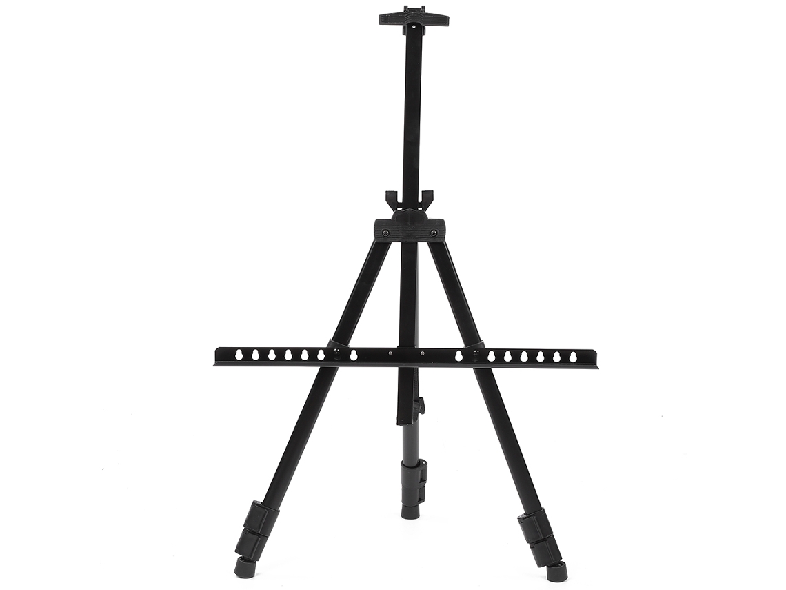 Trípode de hierro plegable y ajustable para dibujo, apto para uso en interiores y exteriores.