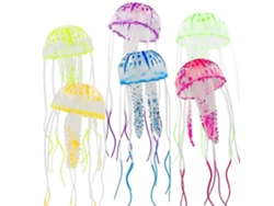 Medusas Decorativas para Acuario, Adorno de Medusa Artificial, 6 Piezas Rosewell