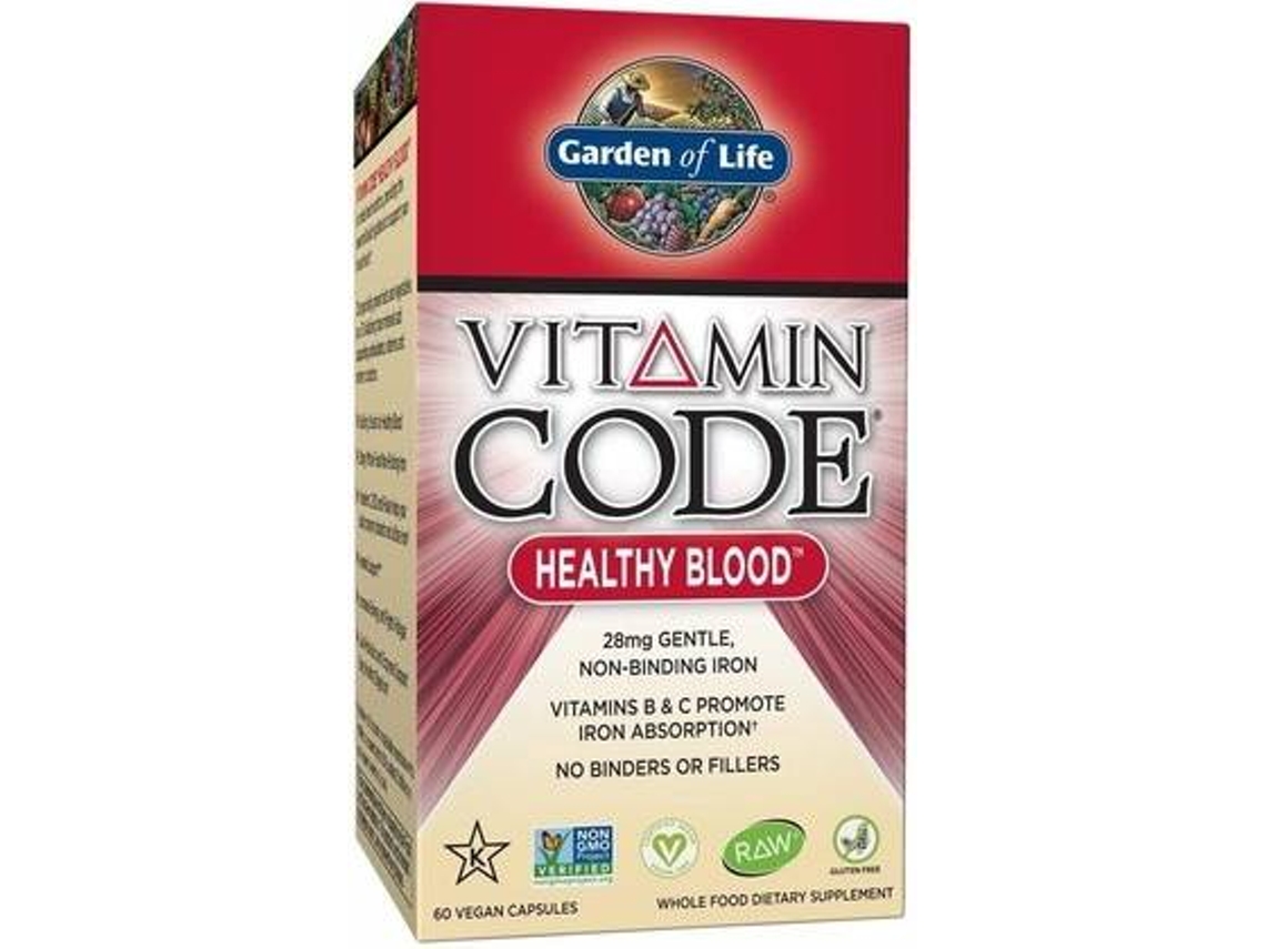 Complemento Alimentar GARDEN OF LIFE Vitamin Code Healthy Blood (60 cápsulas vegetais)