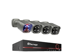 Sistema de cámara de seguridad, entrada de video de 8 canales, comunicación de audio bidireccional, cámara de 8 MP, 8 canales, 4 unidades, OEM de 4 toneladas