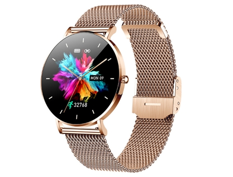 Smartwatch CHRONUS Pantalla Amoled Color 1.3'' 30 Días Batería Ip67 Impermeable Oro Rosa