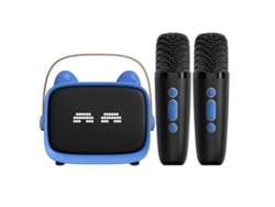 Reproductor De Karaoke Inalámbrico Bluetooth - Altavoz De Karaoke Infantil - Micrófono Integrado - Azul