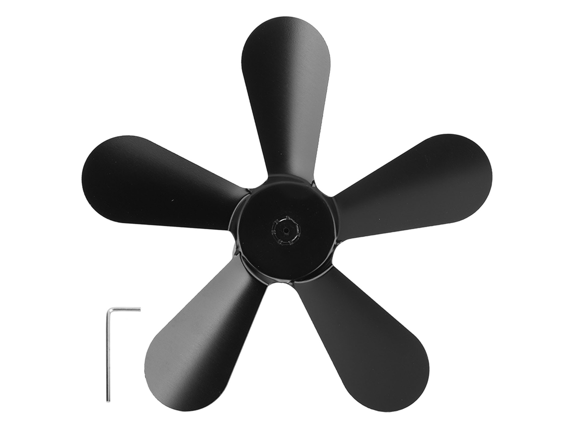 Aspa De Repuesto Para Ventilador De Chimenea, 5 Aspas, Aleación De Aluminio Negro.